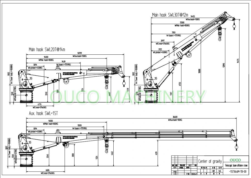 1.5T36.6M Telescopic boom crane GA