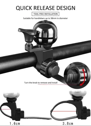 Mini Bicycle Bell Handlebar Horn Ring Alarm High Quality Safety Bicycle Outdoor Protective Cycling Bell Ring Metal Horn Bell