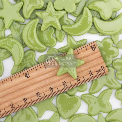 Green Flower Mixed Glass Mosaic