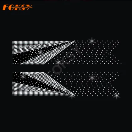 Love Cheer Bow Iron On Rhinestones Transfer for Clothing