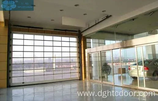 Full View Clear Automatic Clear Glass Garage Door