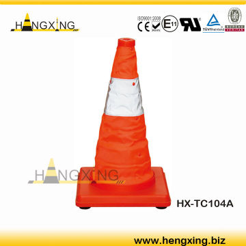 Cone: TC104A 45cm one reflector Retractable safety folding traffic cone