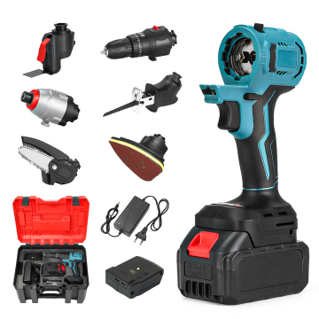 21V Battery Brushless Cordless 9-Piece Tool Combo Set with Multi-Head Power Tools