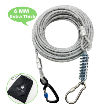 Extra Solid Dog Tie Out Cable with Spring