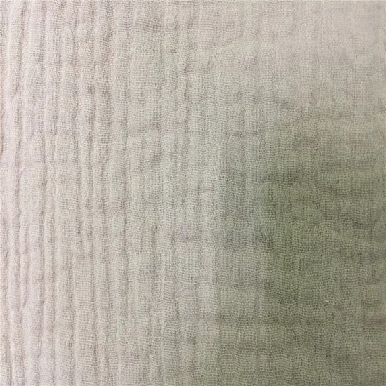 Solid Color 100% Cotton Baby Gauze Crinkle Fabric