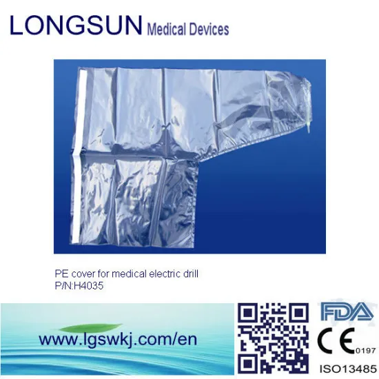 transparent plastic surgical instrument cover for medical electric drill