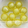 Round faceted acrylic bead-in-bead colorful inside beads