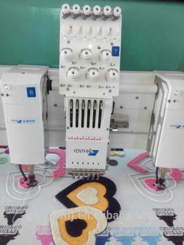 Cording device Ribbon device for one embroidery machine two functions