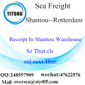 Consolidação LCL do porto de Shantou a Rotterdam