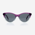 Cat Eye Curved Acetate Women&#39;s Solglasögon