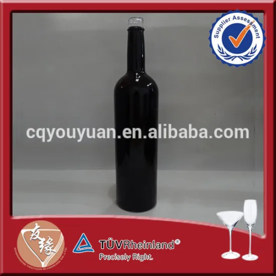 Quality glass colored bordeaux antique wine bottles for sale