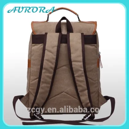 Design your own backpack canvas campus boys backpack for men