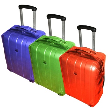 COUVERTURE DE LOGGAGE PVC transparent coloré: Protégez votre valise avec un sac en tissu transparent inclus