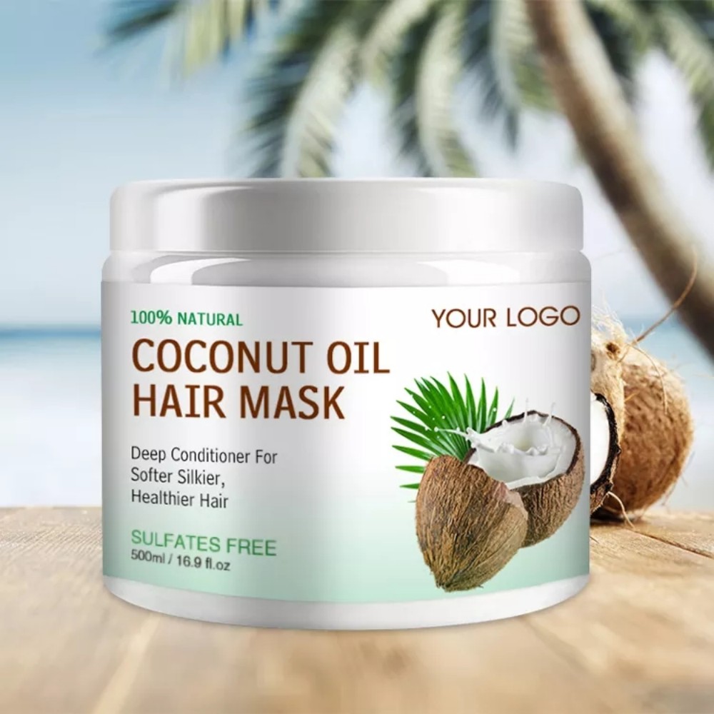 Уход за волосами кокосового масла -в крем для кондиционера