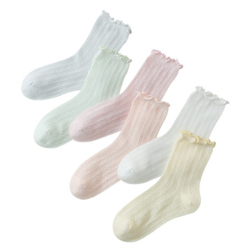 Candy Color Custom Baby Socks with Ruffle Trim