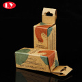 Custom printing kraft paper box hanging handle