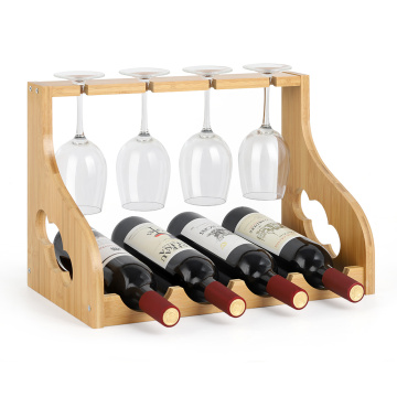 Botella de vino y soporte para botellas de vino para mostrador