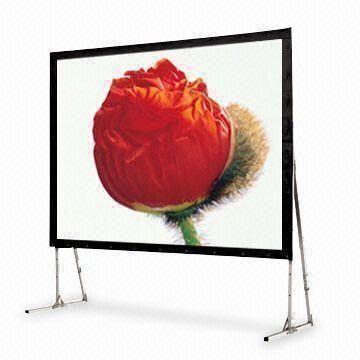 Projection Screen with Aluminum Alloy Frame and Flexible Fabric