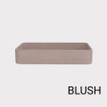Modernes minimalistisches Beton -Rechteck -Becken im minimalistischen Stil