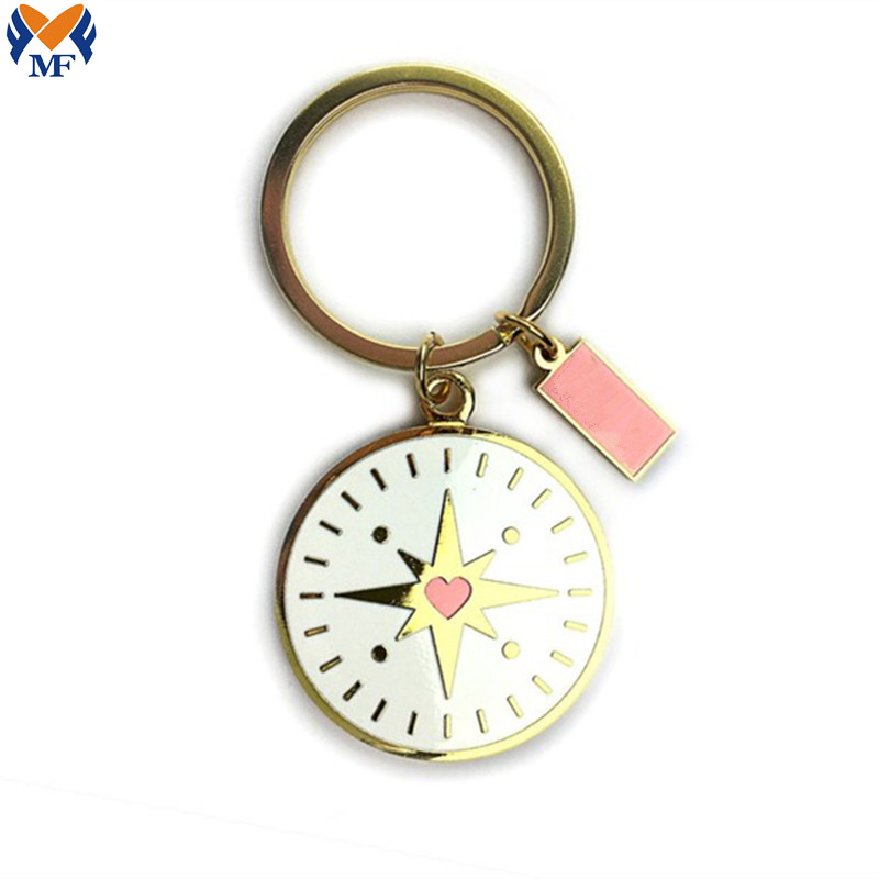 Compass Enamel Keychain Jpg