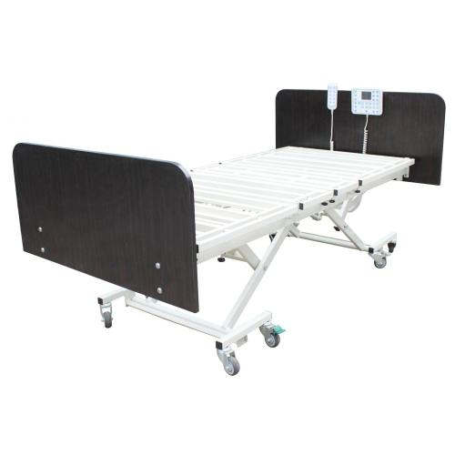 Multiheight Electric Long Hospital Bed dengan Half Rails