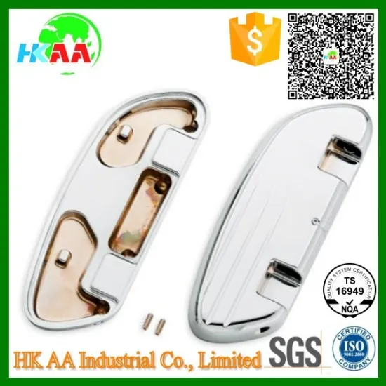 TS16949 approved chrome plated cnc machined OEM passenger footboard pans for racing motorcycle spare parts