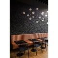 Luxury U Shape Cafe Bar Hamburger Shop KTV Club Metal Velvet Leather restaurant sectionnel Sofa Booth