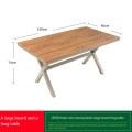 Outdoor long square table and chairs