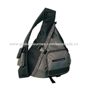 Sling Camera Bag with Three Exterior Zip Pockets, Zipper Closure