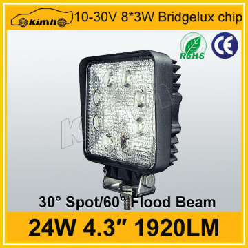 Guangzhou supplier led magnetic work light 4.3" 10-30v 24w 1920LM