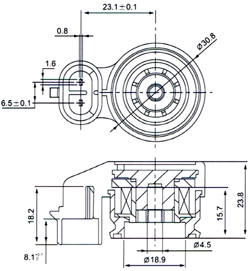 Dimension of BB18923801 Solenoid Coil: