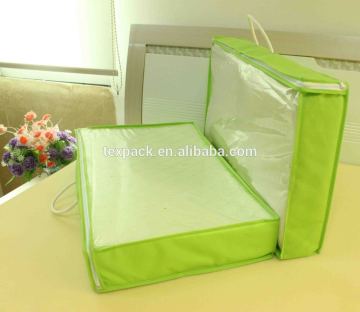 Clear PVC and non-woven packaging with zipper for curtains