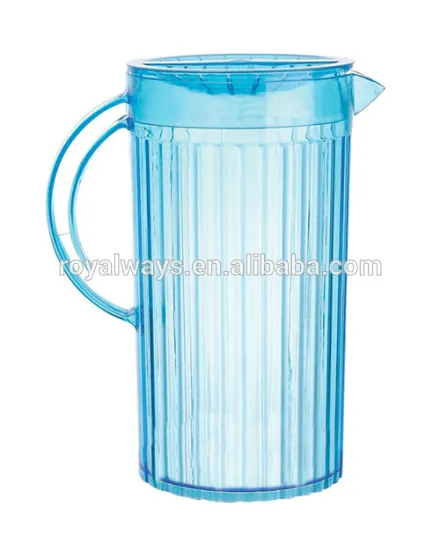newest glass looking plastic water pitcher