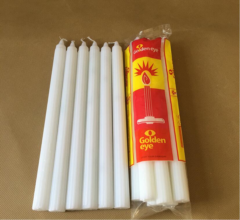 Snow Pure White Flute Size Velas Nến