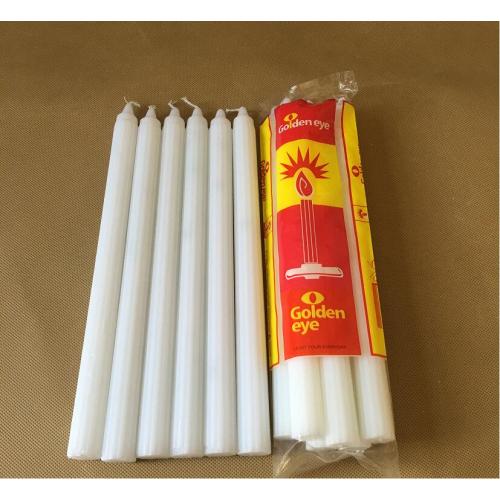 Snow Pure White Fluted Ukuran Velas Lilin