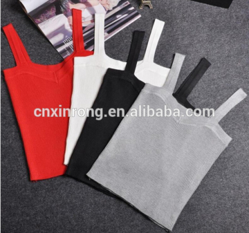 top pullover sexy skin-friendly women's vest 100% cotton