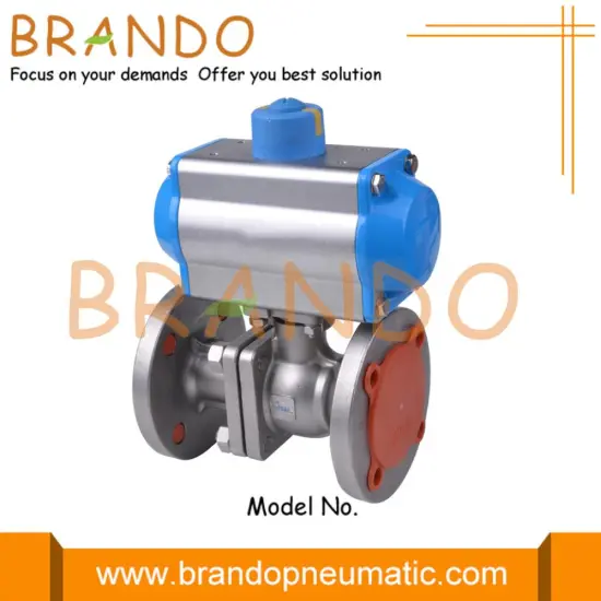 Two-Piece Pneumatic Actuator Flange Ball Valve 1'' DN25