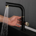 360 degree sensor pull-out black and gold faucet