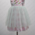 100% cotton fabric one year baby party dress