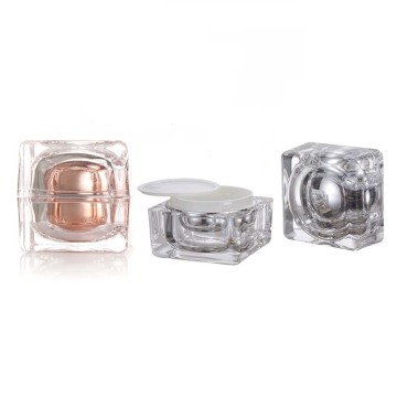 Rose Gold Luxury Crystal Acrylic Double Wall Jars for Skin Care - 30ml, 50ml, 15ml
