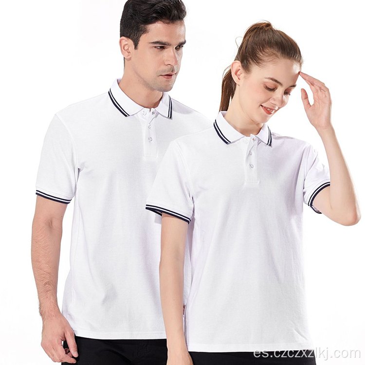 Ropa de trabajo de polo de solapa de gradiente masculino