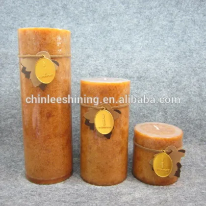 Scented or unscented pillar candles, aromatherapy pillar candles