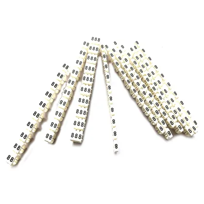 POM plastic electrical wire Network Cable Markers