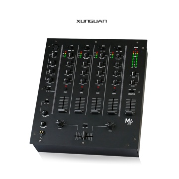 M6 6-Channel DJ Mixer with 3-Band EQ and LED Metering