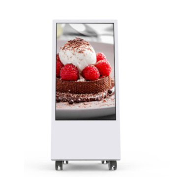 43 Inch Battery Powered Portable Waterproof Outdoor TV Display - 24V 1500nits Super Bright Movable Digital Poster