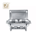 Servidores de platos de chafing de buffet caliente de acero inoxidable F433