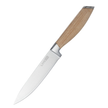 COLTELLO DA 5`` UTILITY CON MANICO IN LEGNO PAKKA