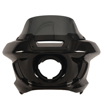 Motorcycle Club Style ST Headlight Fairing with 6 inch Windshield Bracket for Harley Softail FXBB FXST 2018+