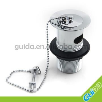 Plug et gaspillage de chaîne Basin de salle de bain Chrome à fente de laiton le plus populaire