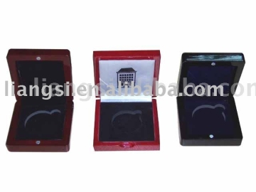 wooden coin box